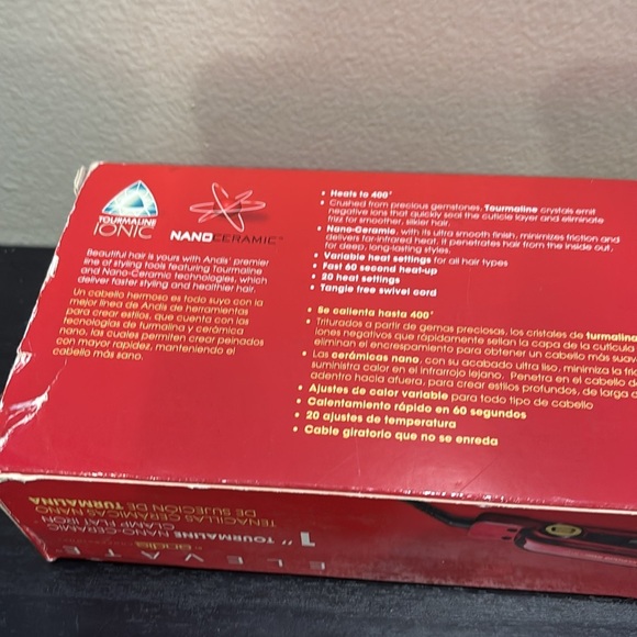 Andis Elevate Red Nano-Ceramic Flat Iron - Picture 3 of 3